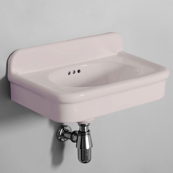 Rockwell 480mm cloakroom basin in Pale Pink