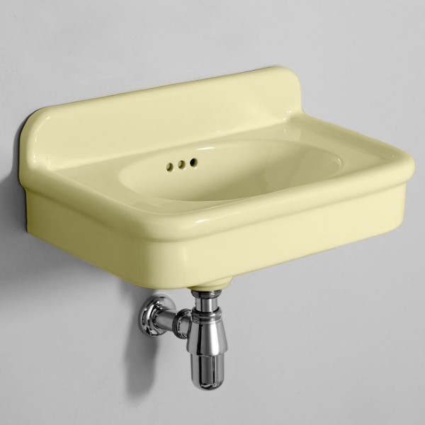 Rockwell 480mm cloakroom basin in Sherbet Yellow