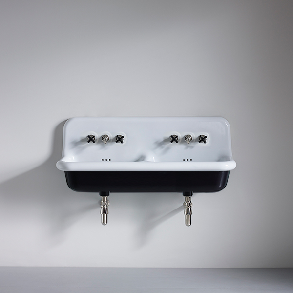 Rockwell double wall hung basin 1200mm in White or Black