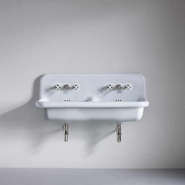 Rockwell double wall hung basin 1200mm in White or Black