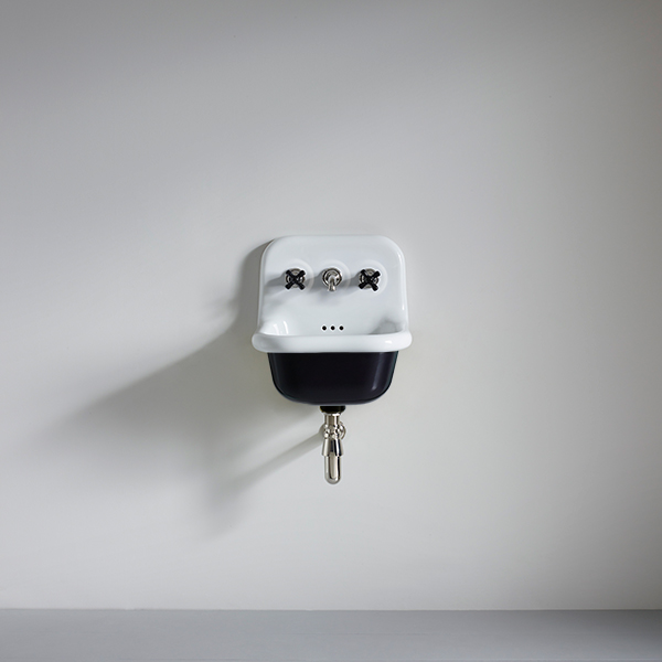 Rockwell small wall hung basin 420mm in White or Black