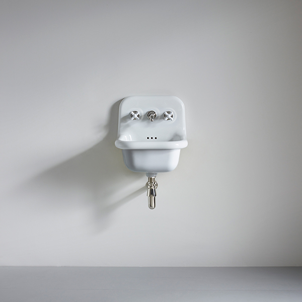 Rockwell small wall hung basin 420mm in White or Black