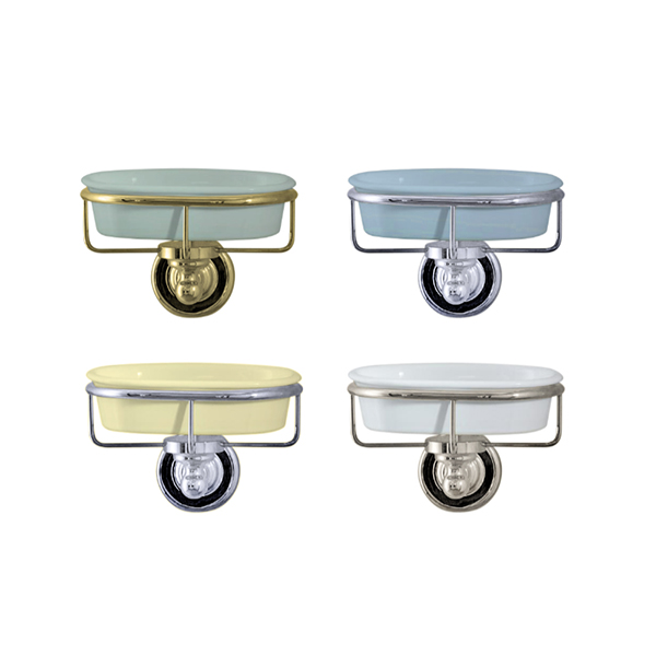 Rockwell ceramic wall-mounted soap dish in various colourways