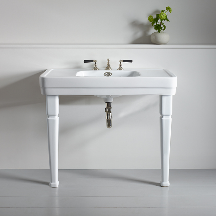 Soho 1000mm large basin on square tapered ceramic legs