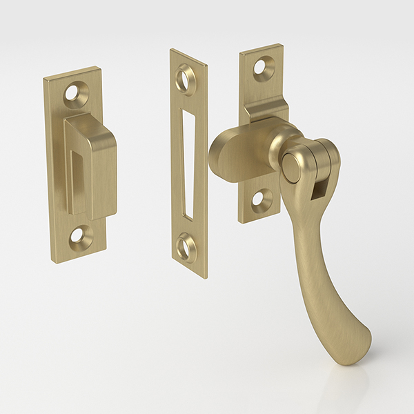 Solid brass traditional bulb end casement fastener