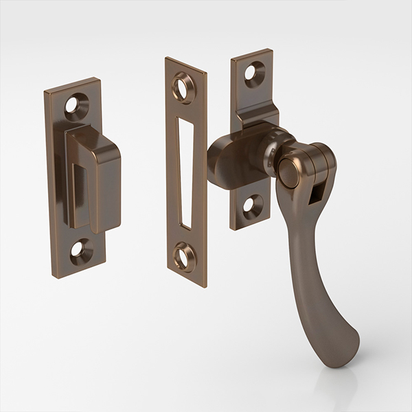 Solid brass traditional bulb end casement fastener