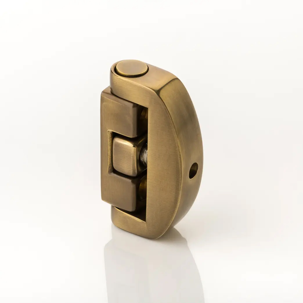 Solid brass casement window lock with key