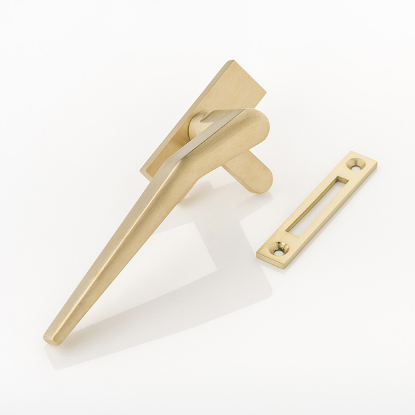 Wedge solid brass casement window set