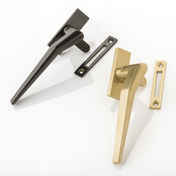 Wedge solid brass casement window set