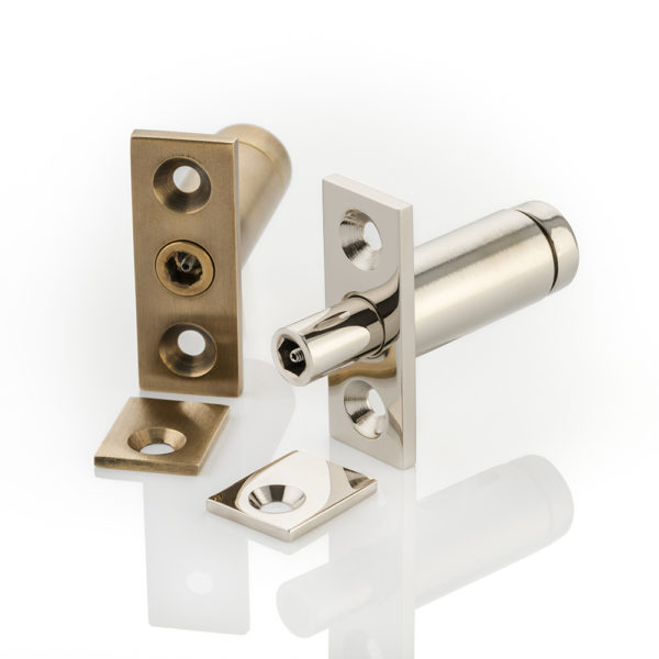 Solid brass lockable flush sash window stop