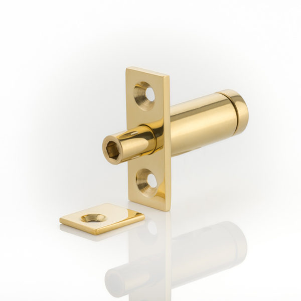 Solid brass lockable flush sash window stop