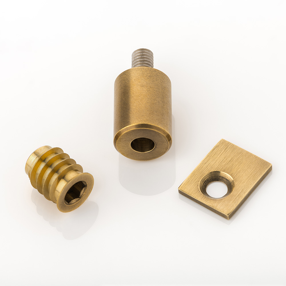 Pair of solid brass sash window stops