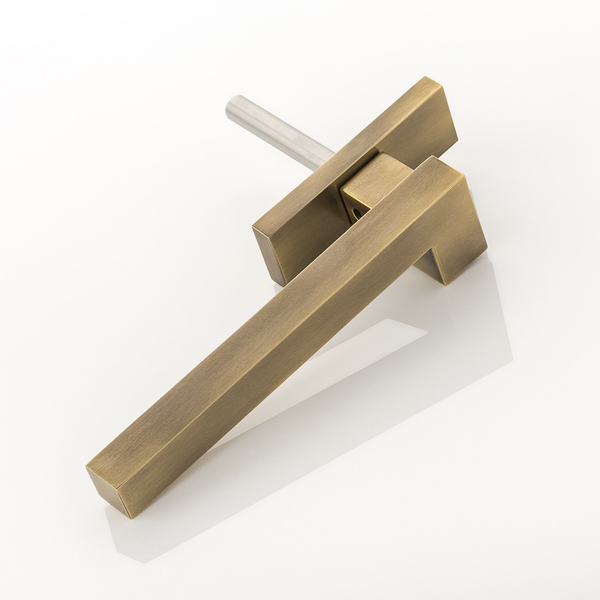 Cube solid brass espagnolette window handle