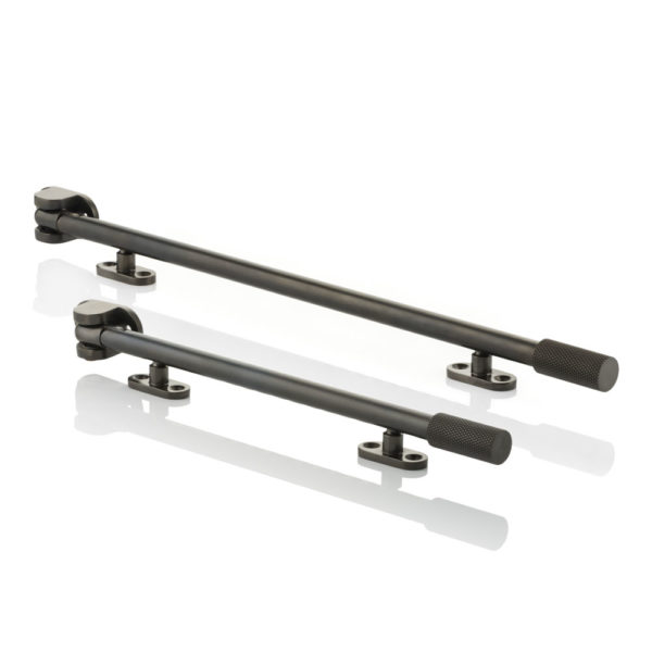 Casement window stay with diamond knurl