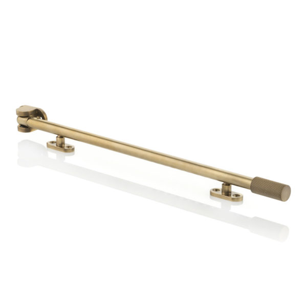 Casement window stay with diamond knurl