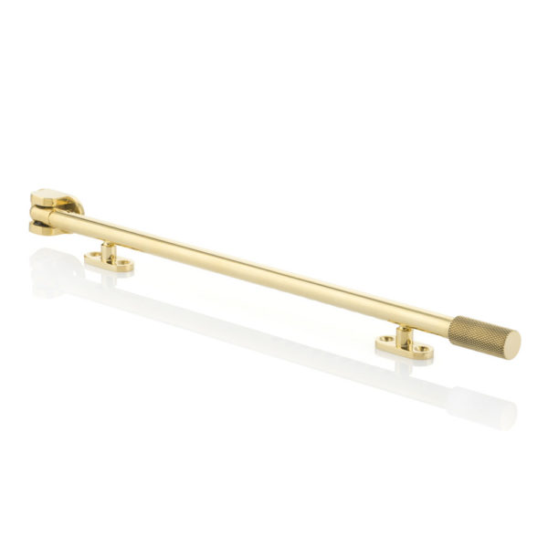 Casement window stay with diamond knurl