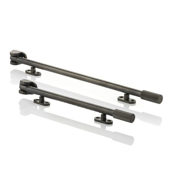 Casement window stay with linear knurl