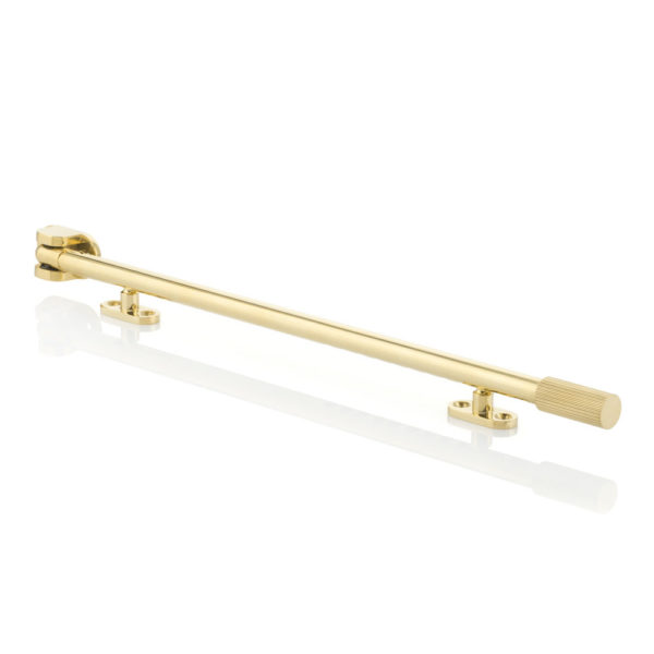 Casement window stay with linear knurl